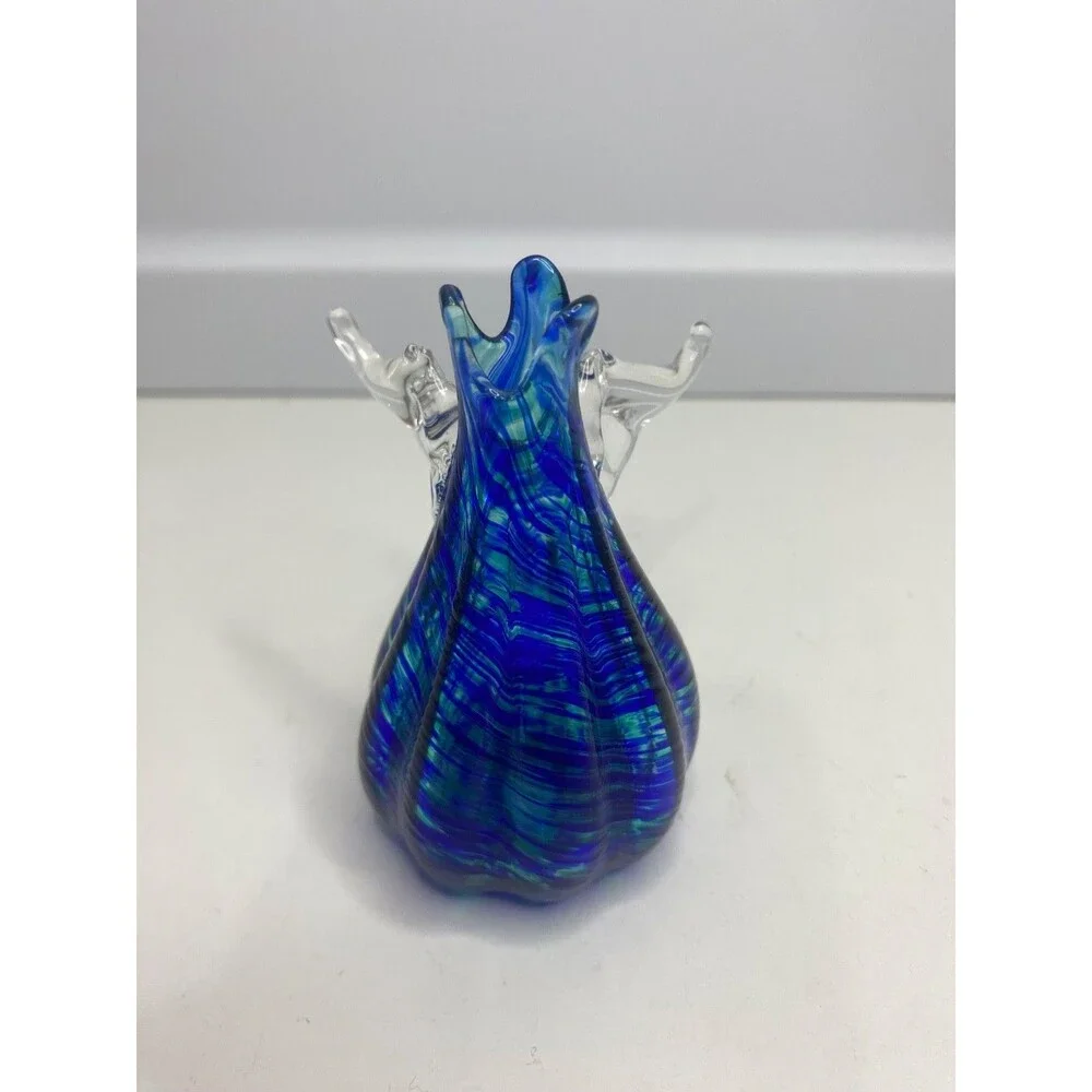 Bud Vase with Angel Wings - Art Glass - The Glass Studio of Cape Cod 3.5